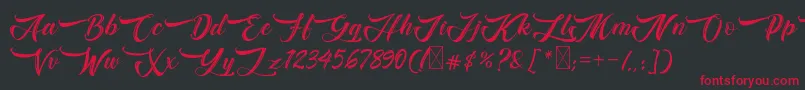 Bughartta Font – Red Fonts on Black Background