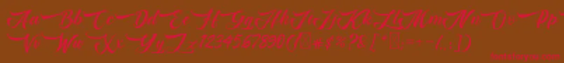 Bughartta Font – Red Fonts on Brown Background