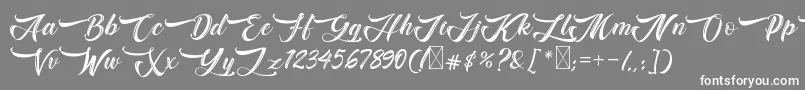 Bughartta Font – White Fonts on Gray Background