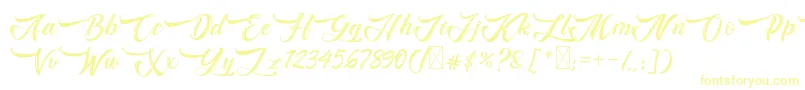 Bughartta Font – Yellow Fonts on White Background