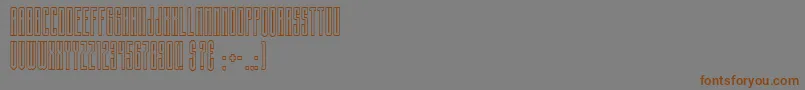 Building State Empire Hollow Font – Brown Fonts on Gray Background