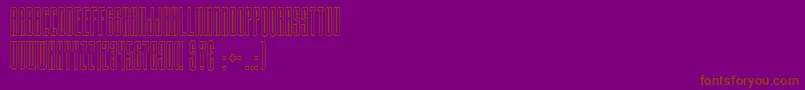 Building State Empire Hollow Font – Brown Fonts on Purple Background