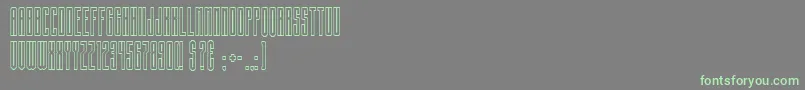 Building State Empire Hollow Font – Green Fonts on Gray Background