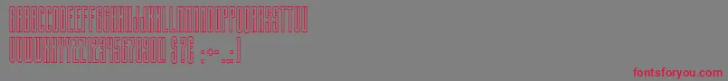 Building State Empire Hollow Font – Red Fonts on Gray Background