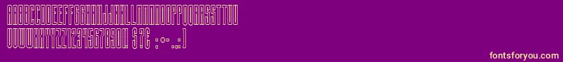 Building State Empire Hollow Font – Yellow Fonts on Purple Background