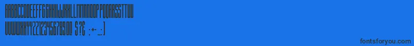 フォントBuilding State Empire – 黒い文字の青い背景
