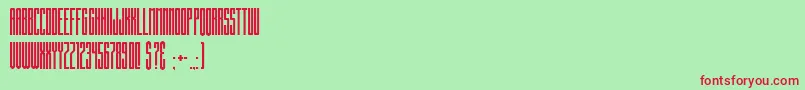 Building State Empire Font – Red Fonts on Green Background