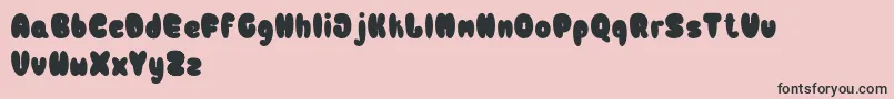 Bulb Font – Black Fonts on Pink Background