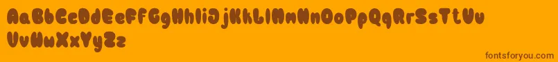 Bulb Font – Brown Fonts on Orange Background