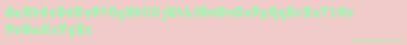 Bulb Font – Green Fonts on Pink Background