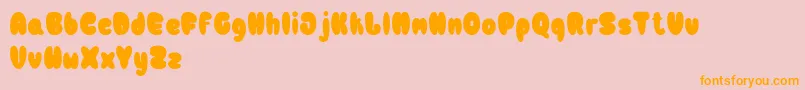 Bulb Font – Orange Fonts on Pink Background