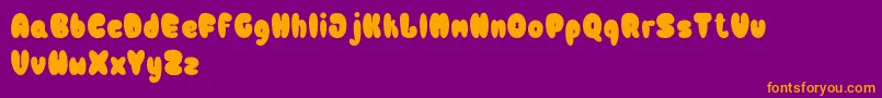 Bulb Font – Orange Fonts on Purple Background