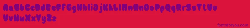 Bulb Font – Purple Fonts on Red Background