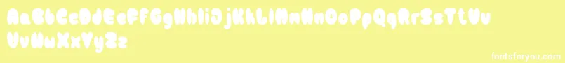 Bulb Font – White Fonts on Yellow Background