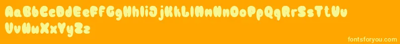 Bulb Font – Yellow Fonts on Orange Background
