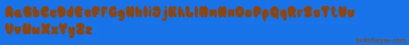 Bulb Font – Brown Fonts on Blue Background