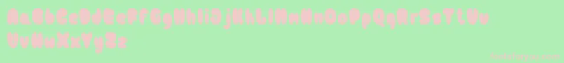 Bulb Font – Pink Fonts on Green Background