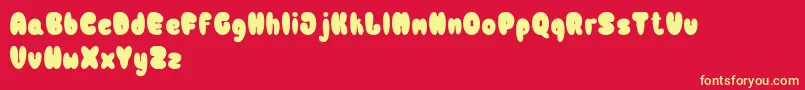 Bulb Font – Yellow Fonts on Red Background