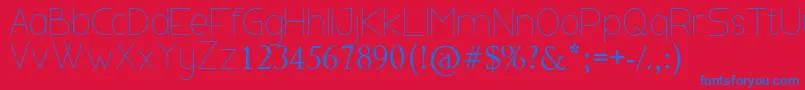 BULGARE Font – Blue Fonts on Red Background
