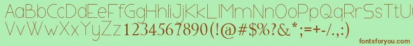 BULGARE Font – Brown Fonts on Green Background