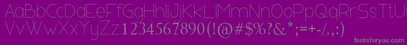BULGARE Font – Gray Fonts on Purple Background