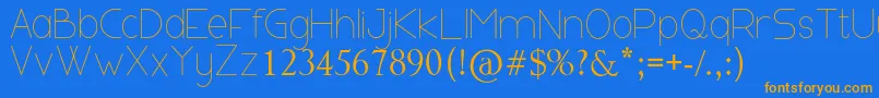 BULGARE Font – Orange Fonts on Blue Background