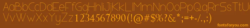 BULGARE Font – Orange Fonts on Brown Background