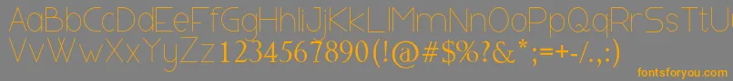 BULGARE Font – Orange Fonts on Gray Background