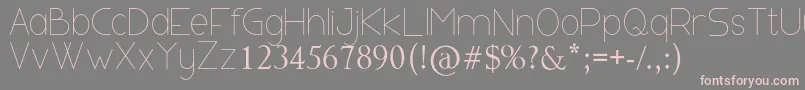 BULGARE Font – Pink Fonts on Gray Background