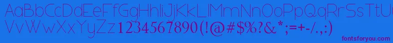 BULGARE Font – Purple Fonts on Blue Background