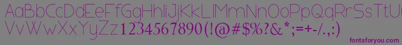 Шрифт BULGARE – фиолетовые шрифты на сером фоне