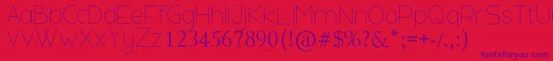 BULGARE Font – Purple Fonts on Red Background