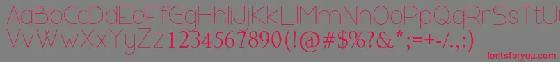 BULGARE Font – Red Fonts on Gray Background