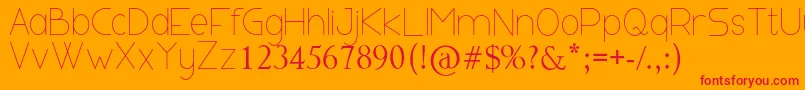 BULGARE Font – Red Fonts on Orange Background