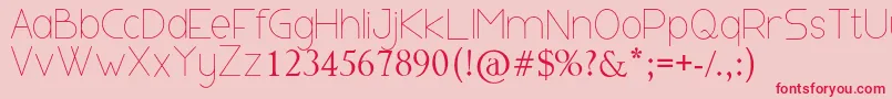 BULGARE Font – Red Fonts on Pink Background