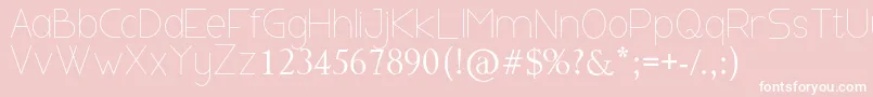 BULGARE Font – White Fonts on Pink Background