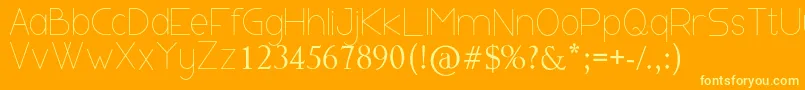 BULGARE Font – Yellow Fonts on Orange Background