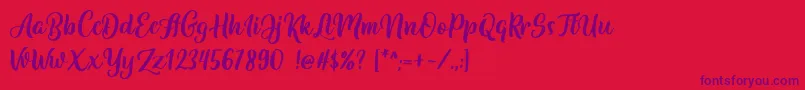 Bulgaria DEMO Font – Purple Fonts on Red Background