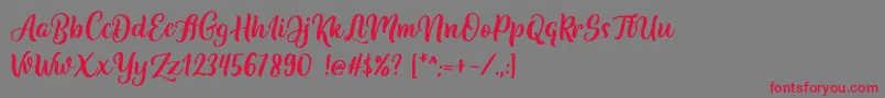 Bulgaria DEMO Font – Red Fonts on Gray Background