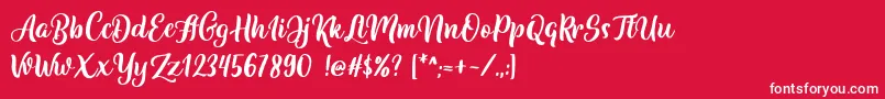 Bulgaria DEMO Font – White Fonts on Red Background
