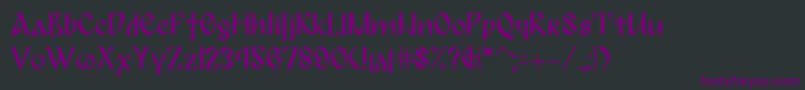 Шрифт Bulgaria Moderna Pro – фиолетовые шрифты на чёрном фоне