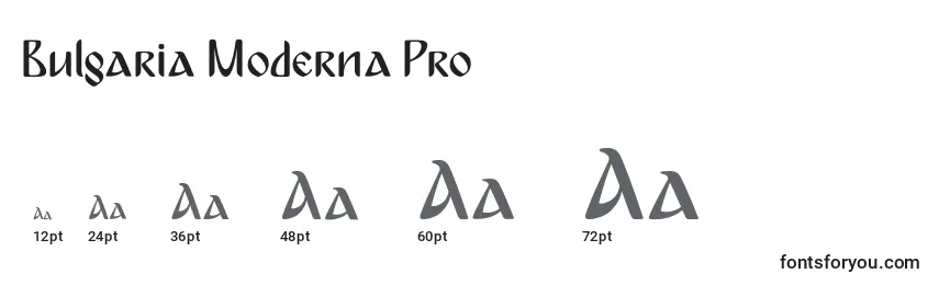 Größen der Schriftart Bulgaria Moderna Pro