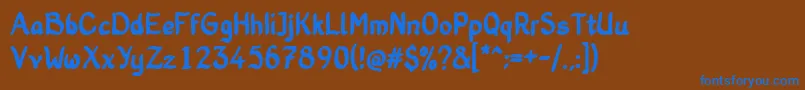 OldStoryBold Font – Blue Fonts on Brown Background