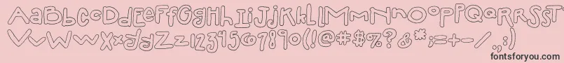 2peasSillyFillIn Font – Black Fonts on Pink Background