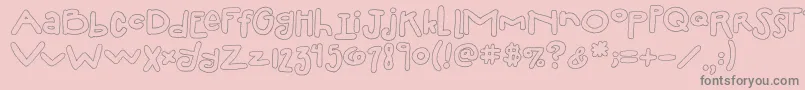 2peasSillyFillIn Font – Gray Fonts on Pink Background