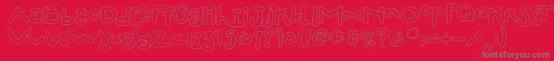 2peasSillyFillIn Font – Gray Fonts on Red Background