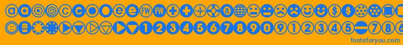 BULLBA   Font – Blue Fonts on Orange Background
