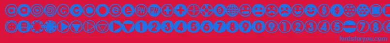 BULLBA   Font – Blue Fonts on Red Background