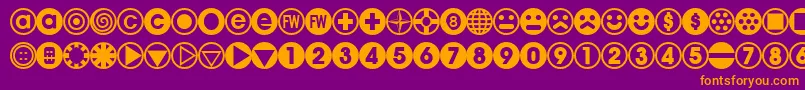 Police BULLBA   – polices orange sur fond violet