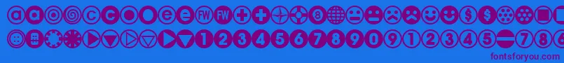 BULLBA   Font – Purple Fonts on Blue Background